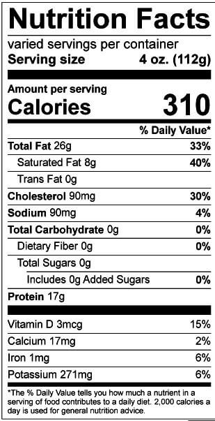 Nutritional Facts