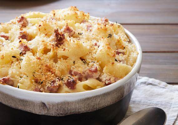 Baked Macaroni Cheese W Apple Gouda Sausage Niman Ranch