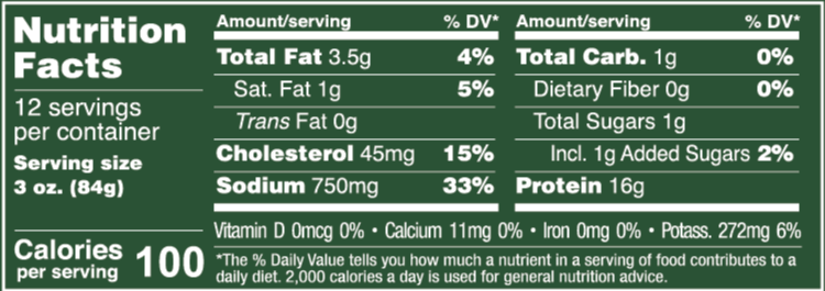 Nutritional Facts
