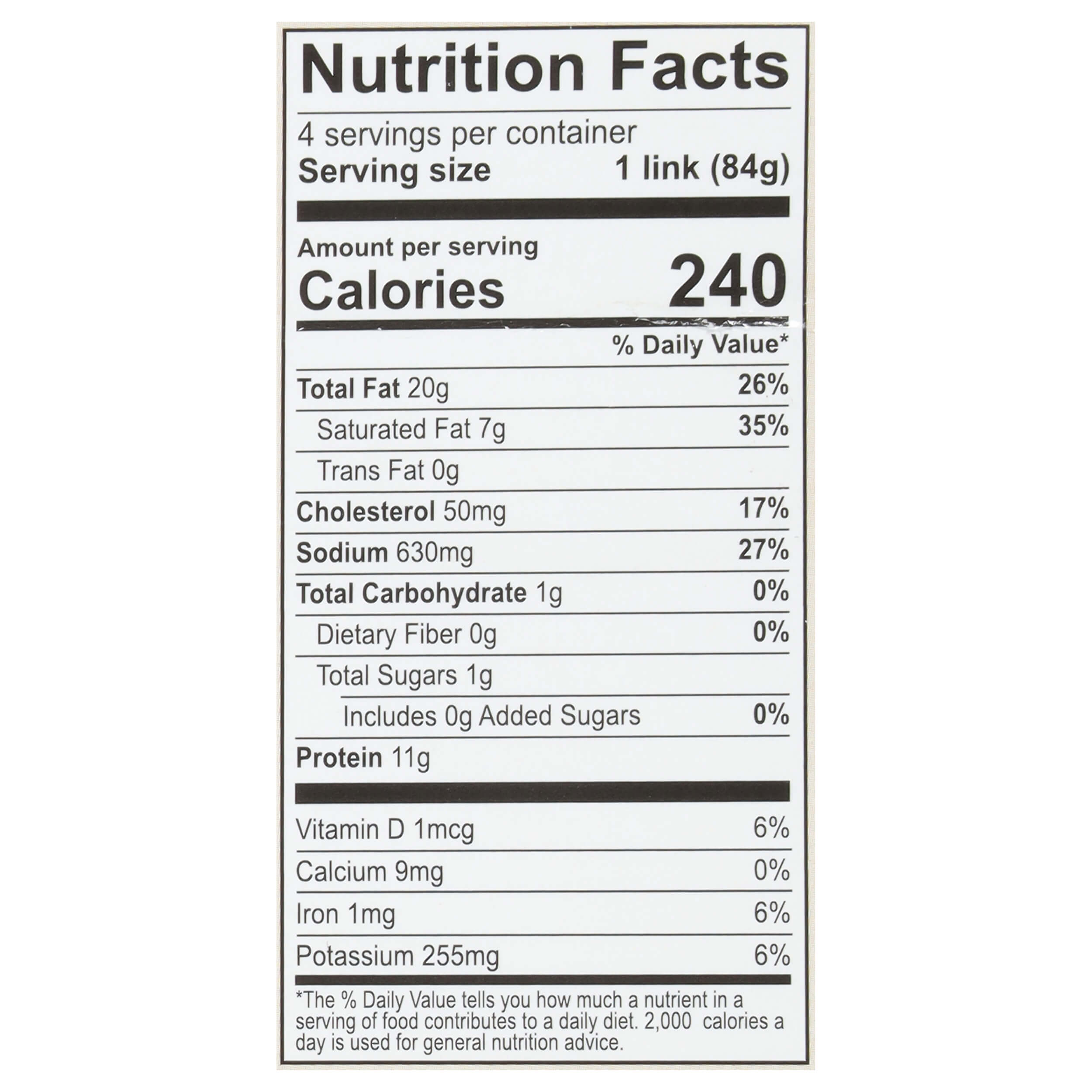 Nutritional Facts
